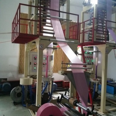 廠家定制八折邊垃圾袋，背心袋，平口袋，超市連卷袋塑料吹膜機