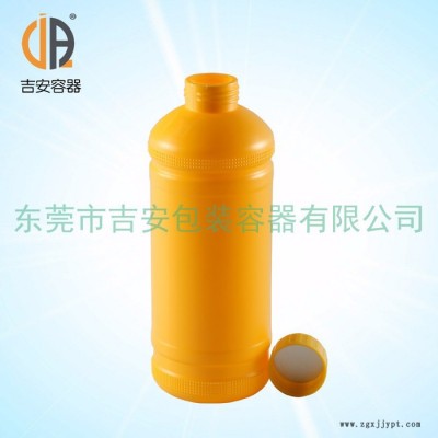 JAPC1L 塑料瓶 黃色1L圓瓶 1000ml毫升包裝塑料瓶 1000g化工液體瓶 廠家現貨供應