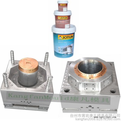注射成型塑料模具18L涂料桶模具 20公斤機油桶模具25公斤真石漆桶模具，潤滑油桶模具制造