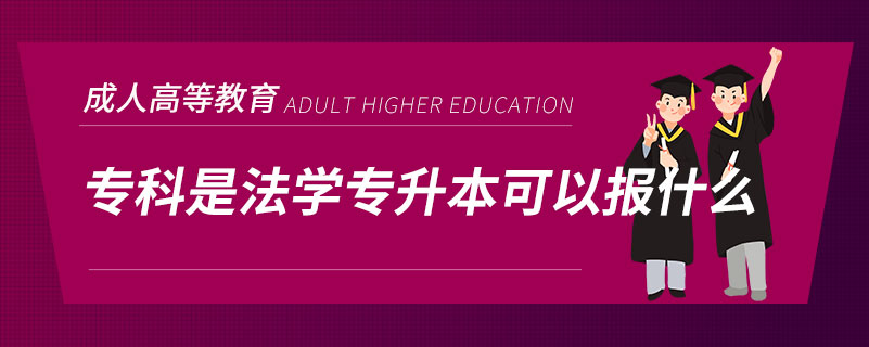 專科是法學(xué)專升本可以報(bào)什么