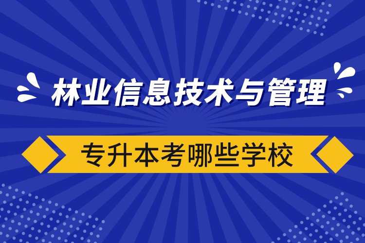 林業(yè)信息技術(shù)與管理專(zhuān)升本考哪些學(xué)校