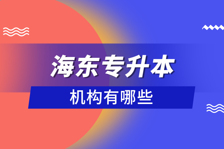 海東專(zhuān)升本機(jī)構(gòu)有哪些？