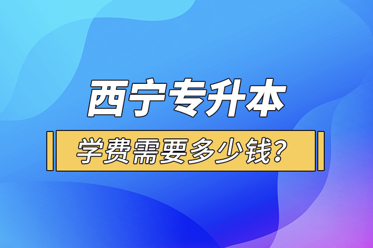 西寧專(zhuān)升本學(xué)費(fèi)需要多少錢(qián)？