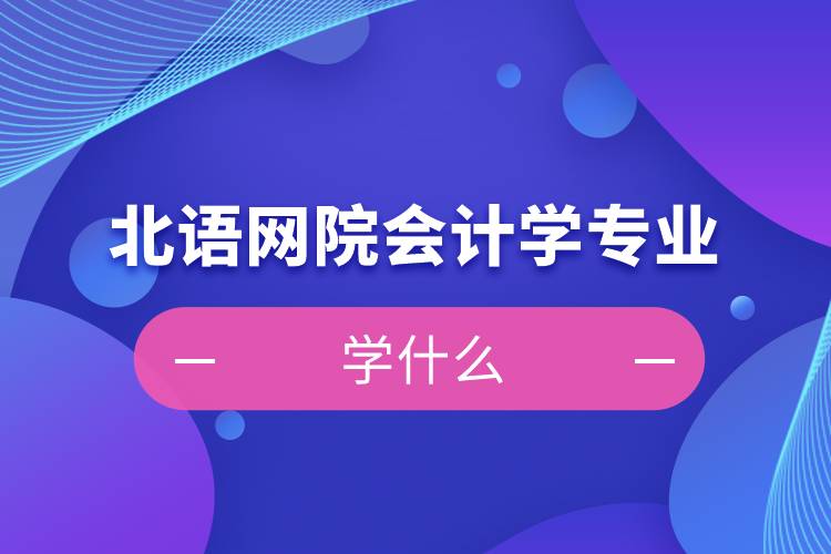 北語(yǔ)網(wǎng)院會(huì)計(jì)學(xué)專(zhuān)業(yè)學(xué)什么