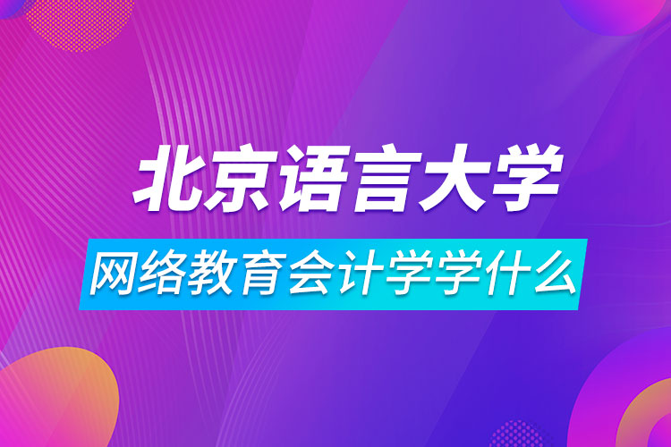 北京語言大學網(wǎng)絡(luò)教育會計學學什么