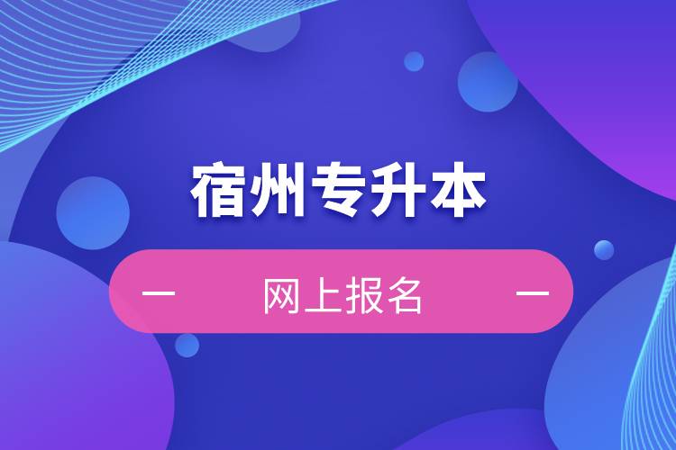 在宿州專升本怎么網(wǎng)上報(bào)名？
