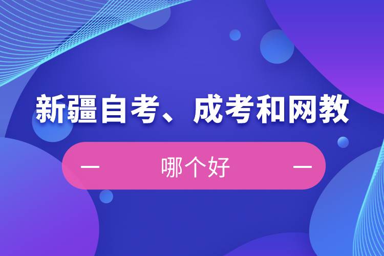 新疆自考、成考和網(wǎng)教哪個好