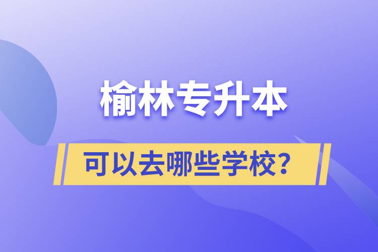 榆林專升本可以去哪些學校？