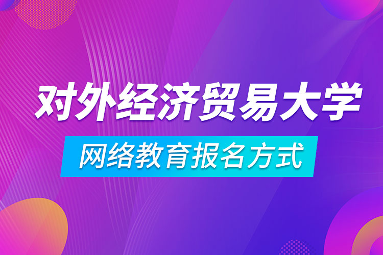 對外經(jīng)濟貿(mào)易大學(xué)網(wǎng)絡(luò)教育報名方式