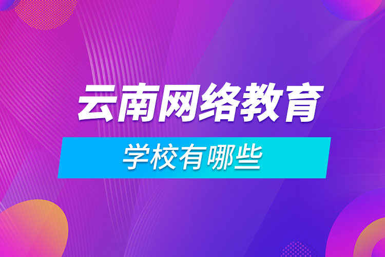 云南網(wǎng)絡教育學校有哪些
