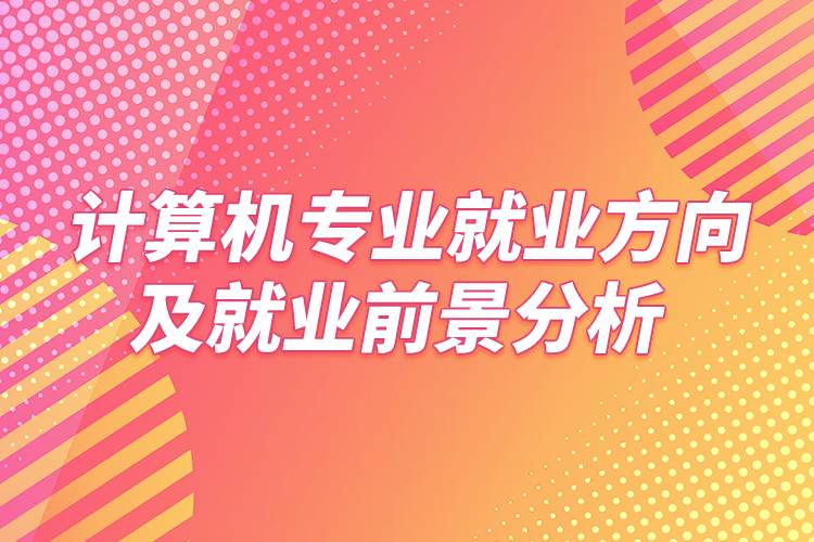 計(jì)算機(jī)專業(yè)就業(yè)方向及就業(yè)前景分析
