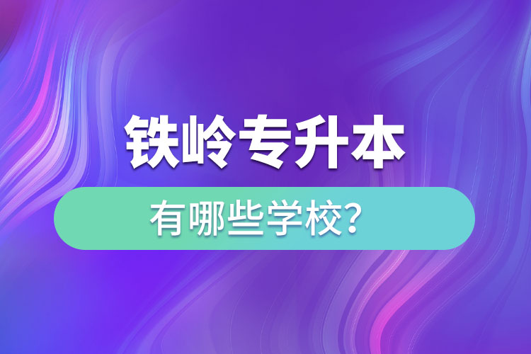 鐵嶺專(zhuān)升本有哪些學(xué)校？