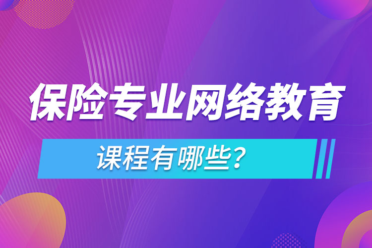 保險(xiǎn)專(zhuān)業(yè)網(wǎng)絡(luò)教育課程有哪些？