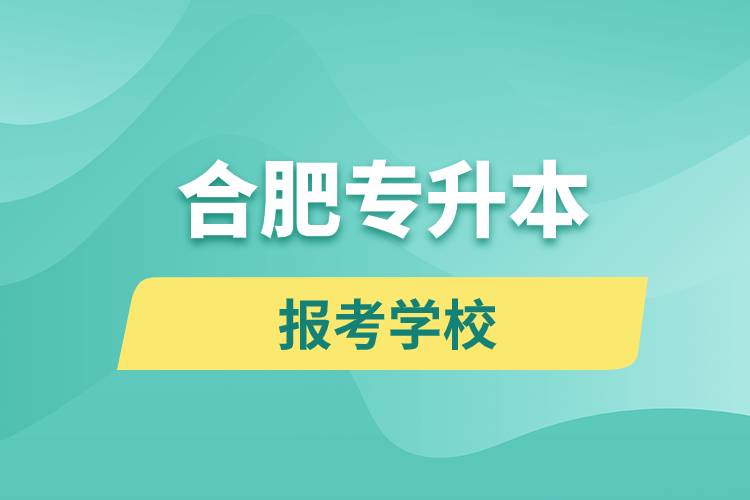 合肥專升本網(wǎng)站報考學校名單