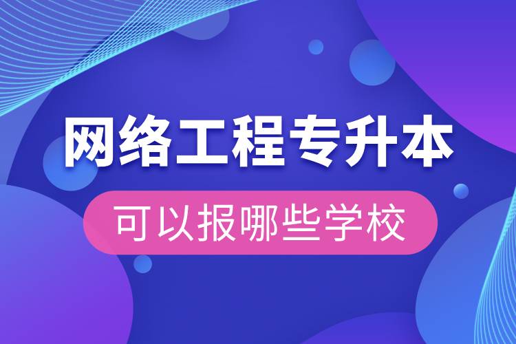 網(wǎng)絡(luò)工程專(zhuān)升本可以報(bào)哪些學(xué)校