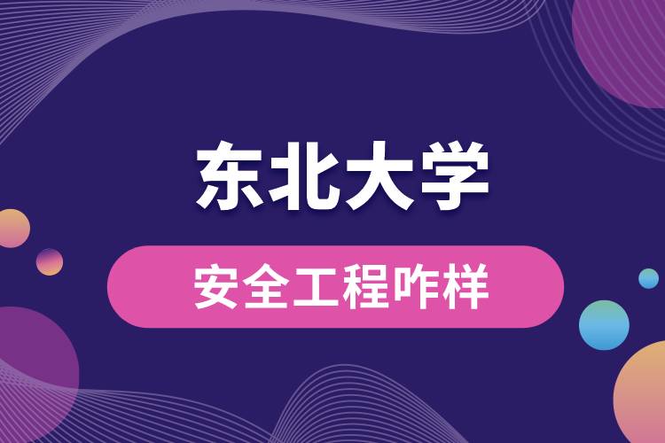 東北大學(xué)安全工程咋樣？