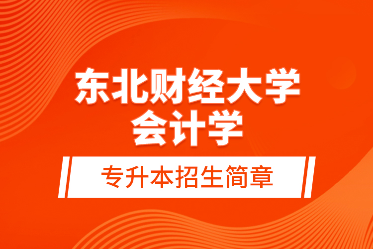 東北財經(jīng)大學(xué)會計學(xué)專升本招生簡章