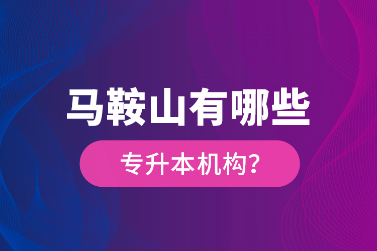 馬鞍山有哪些專升本機(jī)構(gòu)？