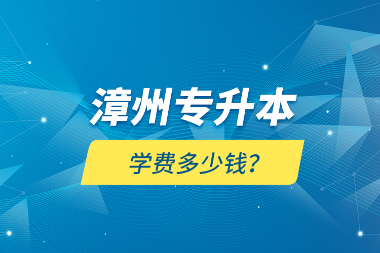 漳州專升本學(xué)費(fèi)多少錢？