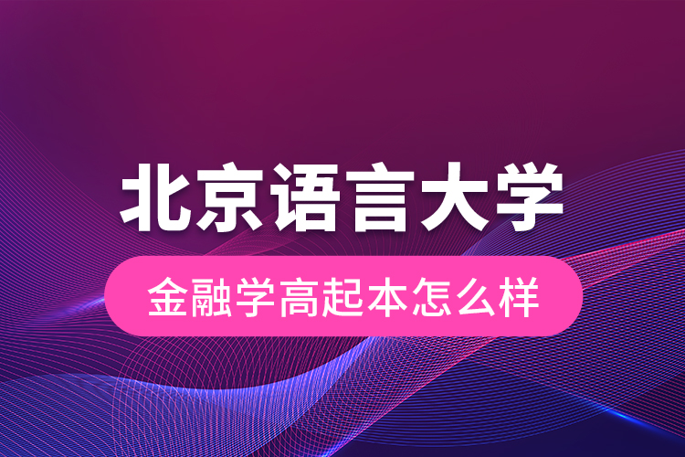 北京語言大學(xué)金融學(xué)高起本怎么樣？