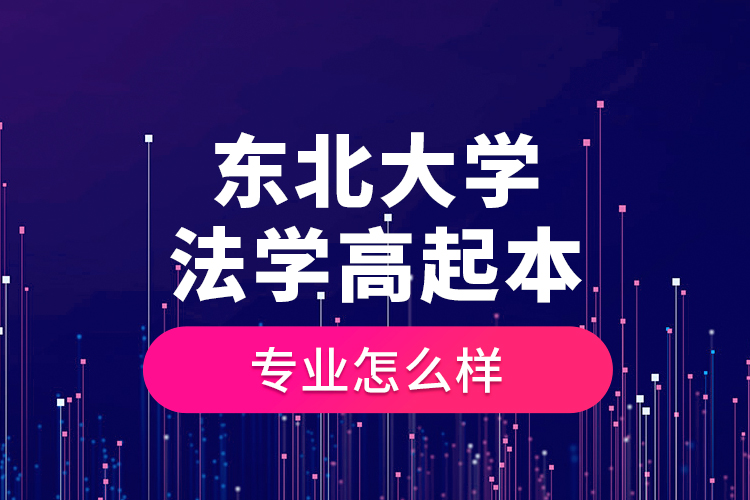 東北大學(xué)法學(xué)高起本專業(yè)怎么樣？
