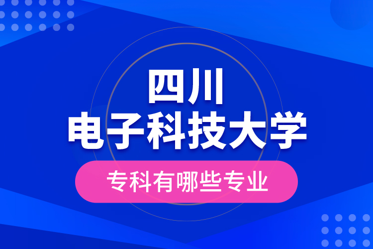 四川電子科技大學?？朴心男I(yè)